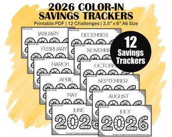 Save 2026 in 2026 Savings Challenge Printable, Low Budget Monthly Savings Goal, New Year Savings Challenge, Sinking Funds Tracker, A6 Size
