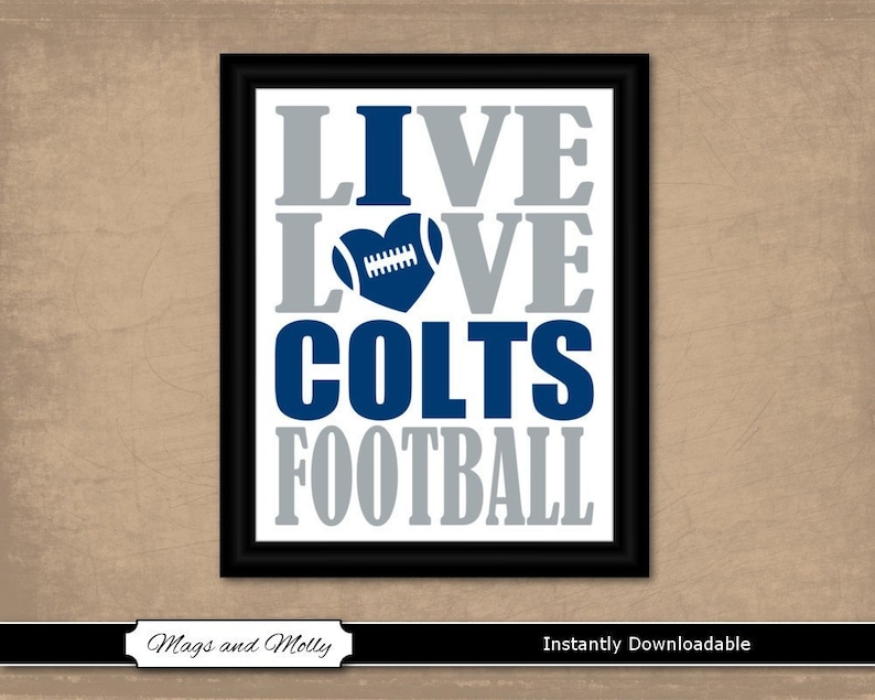 Indianapolis Colts Wall Artwork. Soccer Printable Sports activities Admirer Reward Thought. Stay Appreciate I Center Colts Soccer 8x10 immediate down load, staff hues. photograph about Colts Schedule Printable titled Indianapolis Colts Wall Artwork. Soccer Printable Sporting activities Supporter Reward Concept. Stay Appreciate I Middle Colts Soccer 8x10 quick down load, personnel colours.