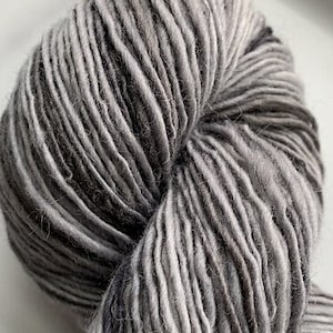 Handspun Yarn: Openly Gray