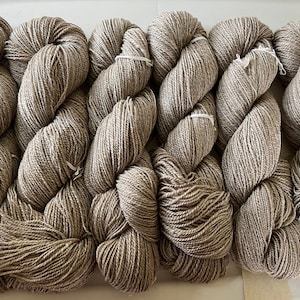 Handspun Yarn: Natural BFL/Tussah Silk