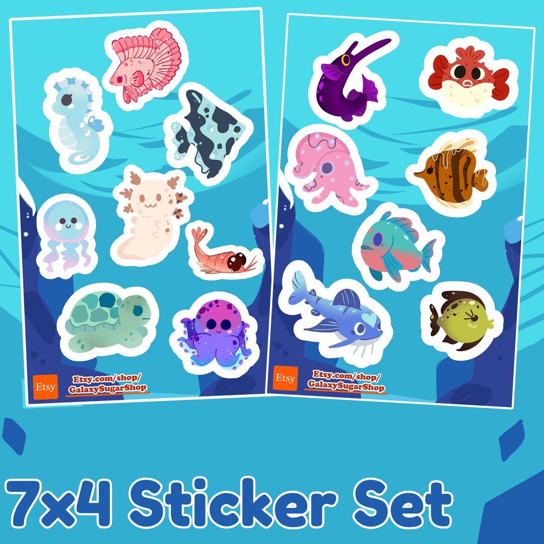 Fish Sticker Set! - Etsy
