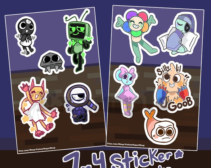 Dandy World Sticker Set - Etsy