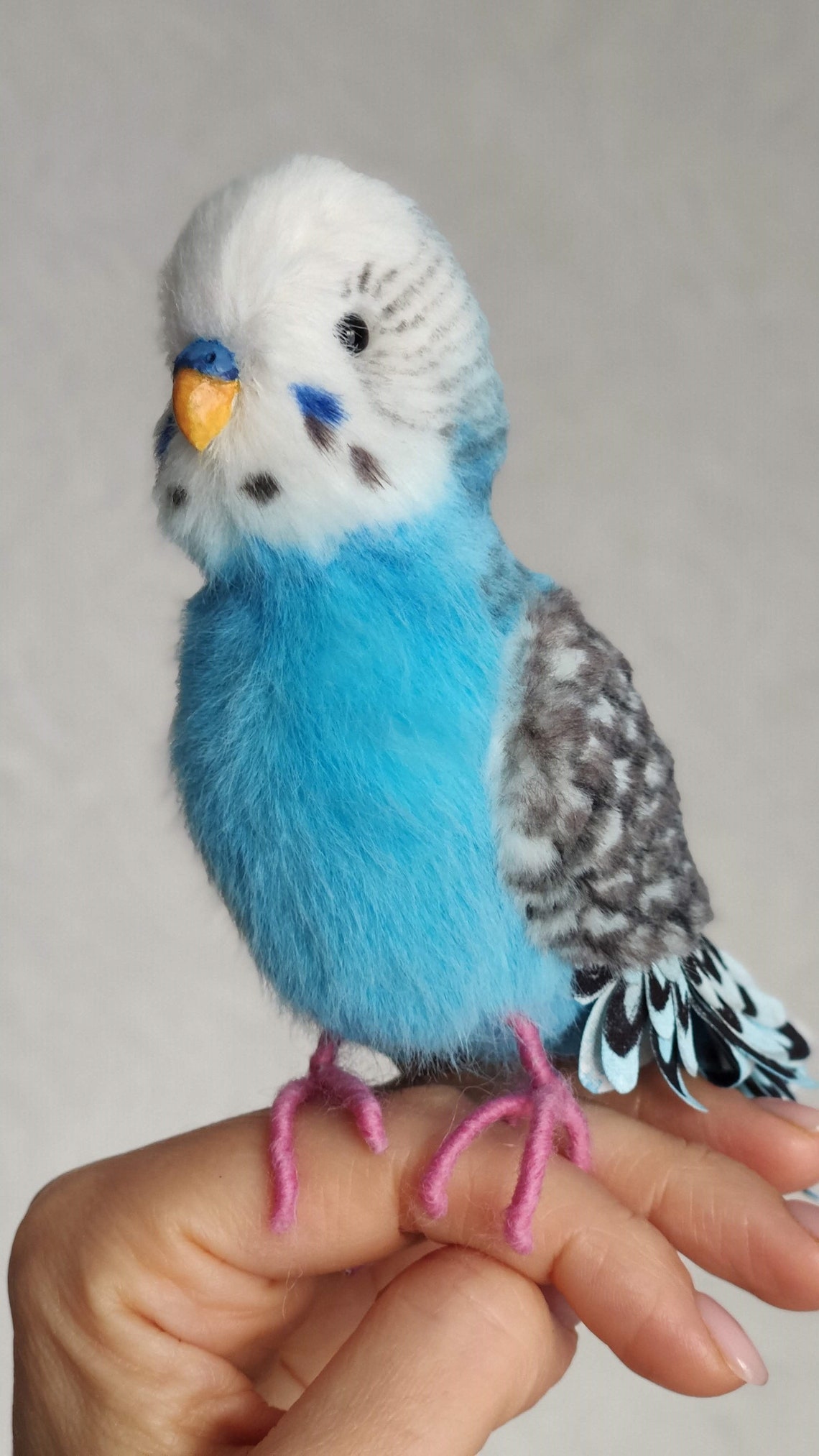 MADE TO ORDER Blue Budgie realistic plush toy Etsy