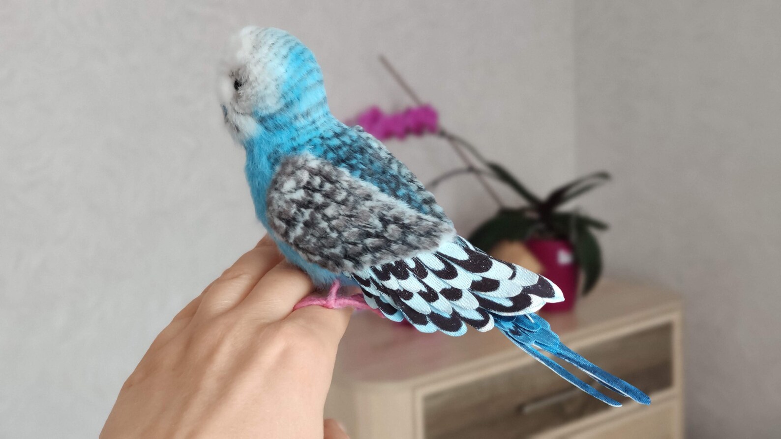 MADE TO ORDER Blue Budgie realistic plush toy Etsy