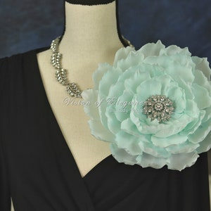 Mint Flower Shoulder Pin | Flower Brooch | Flower Shoulder Corsage | Gift for First Lady | Formal Accessories