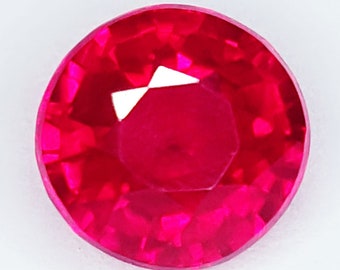 Natural Red Ruby 2.52 Ct Loose Gemstone Certified Unheated Untreated Transparent Round Cut Ruby For jewelry Making With AAA+ Quality Gem