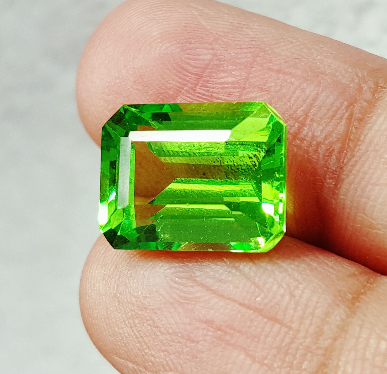 Loose Gemstone Natural Peridot 9.22 Ct Certified Ring Size Etsy