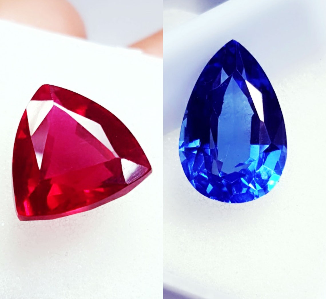 Sapphire & Ruby Certified Loose Gemstone 8.00 To 10.00 Ct Etsy