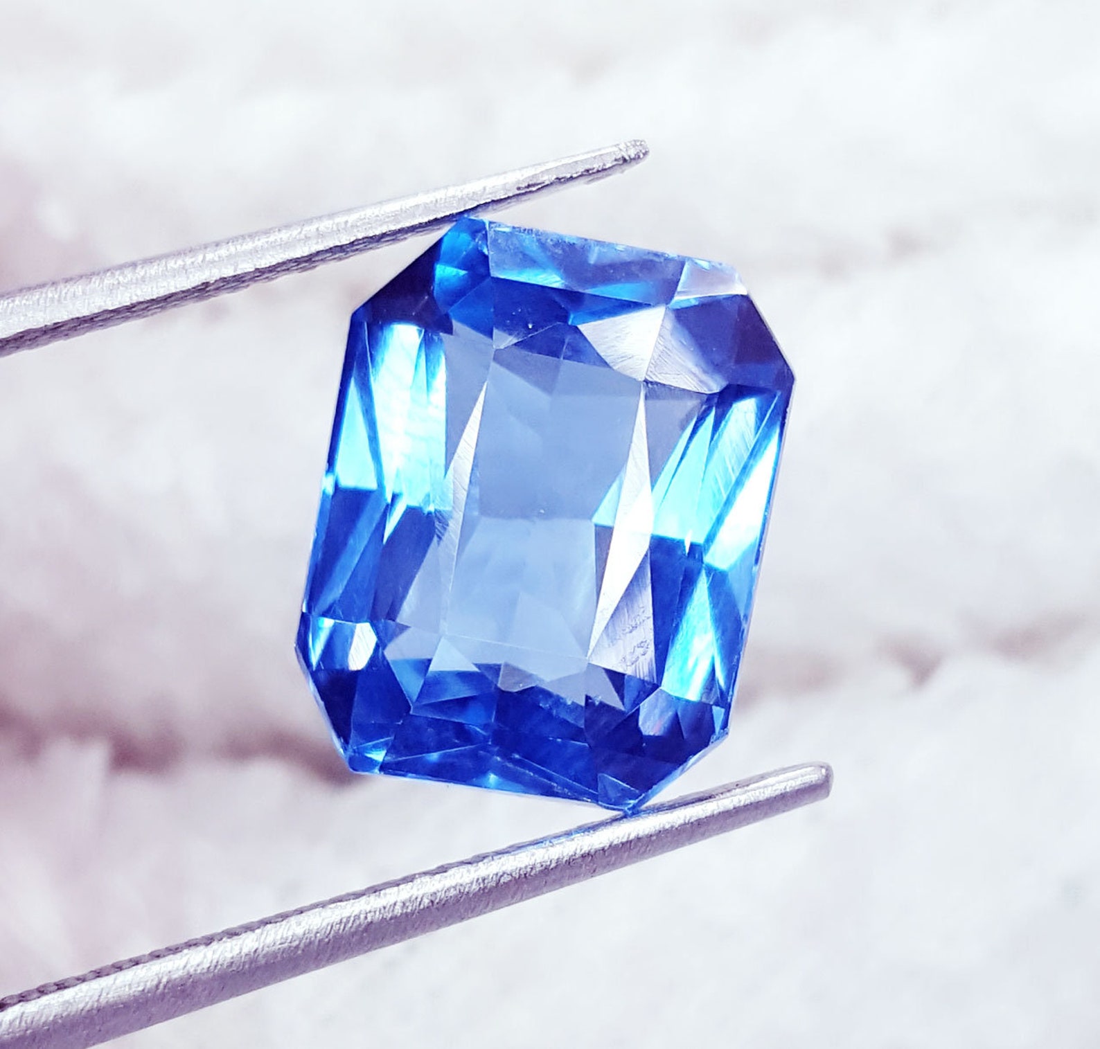 Loose Gemstone Natural Blue Tourmaline 8.42 Ct Certified | Etsy