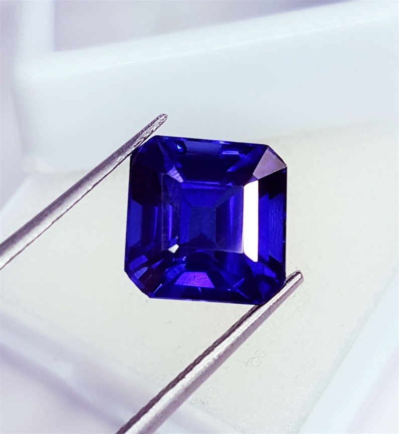 Natural Blue Sapphire Certified Square Shape 7.42 Ct Gemstone - Etsy UK