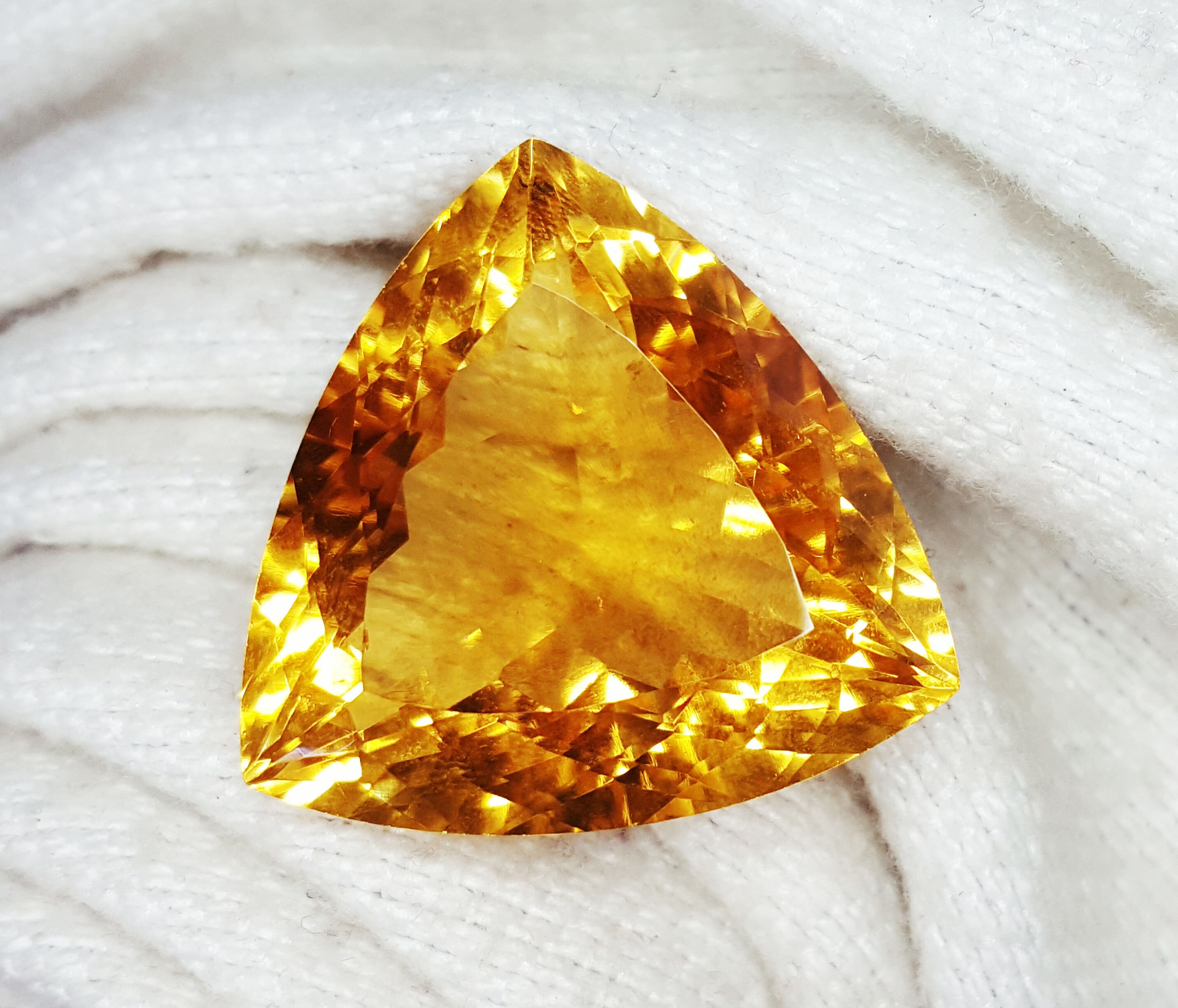 Loose Gemstone Natural Citrine 45 To 50 Cts Trillion Shape Etsy