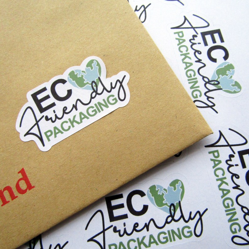 Recycled Eco Friendly Packaging Sticker Sheet Small Business Etsy