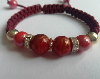 Macrame burgundy bracelet