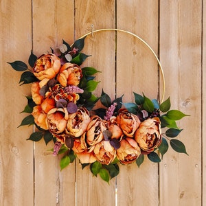 Fall Peony Wreath, Fall Wreath for Front Door, Fall Front Door, Fall Decor, Fall Farmhouse Wreath, Harvest Wreath, Fall Wreath