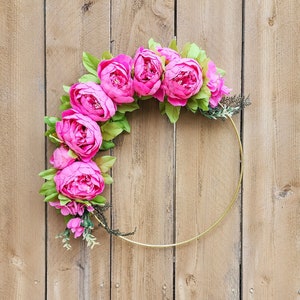Pink Peony Wreath, Pink Peony Wreath for Front Door, Pink Decor, Pink Wreath, Spring Summer Wreath for Outside 画像 2
