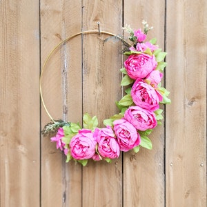 Pink Peony Wreath, Pink Peony Wreath for Front Door, Pink Decor, Pink Wreath, Spring Summer Wreath for Outside 画像 1