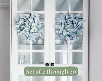 Set of 2 Set of 3  Set of 4 Wreaths, Mini Kitchen Cabinet Wreaths, Kitchen Mini Wreaths, Farmhouse Kitchen Wreaths, Lambs Ear Wreaths