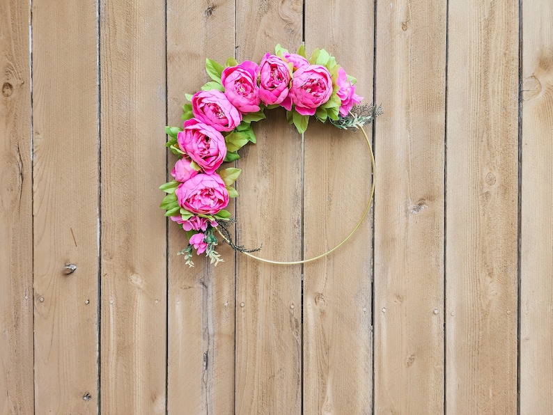 Pink Peony Wreath, Pink Peony Wreath for Front Door, Pink Decor, Pink Wreath, Spring Summer Wreath for Outside 画像 2