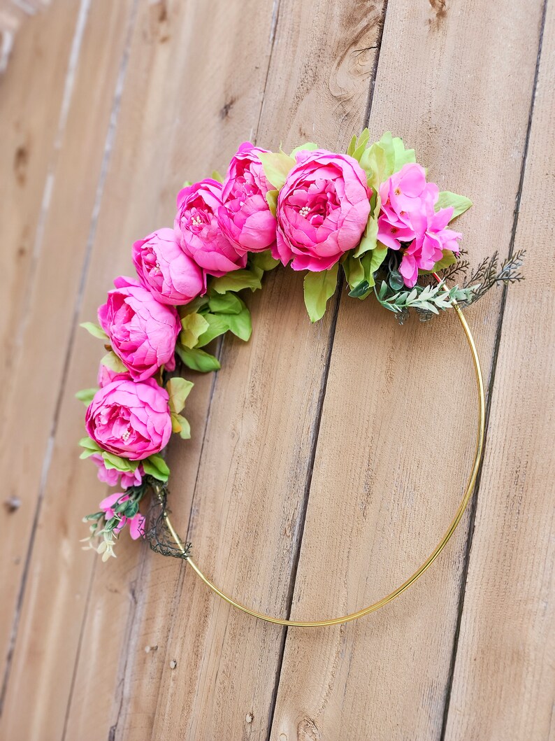 Pink Peony Wreath, Pink Peony Wreath for Front Door, Pink Decor, Pink Wreath, Spring Summer Wreath for Outside 画像 3