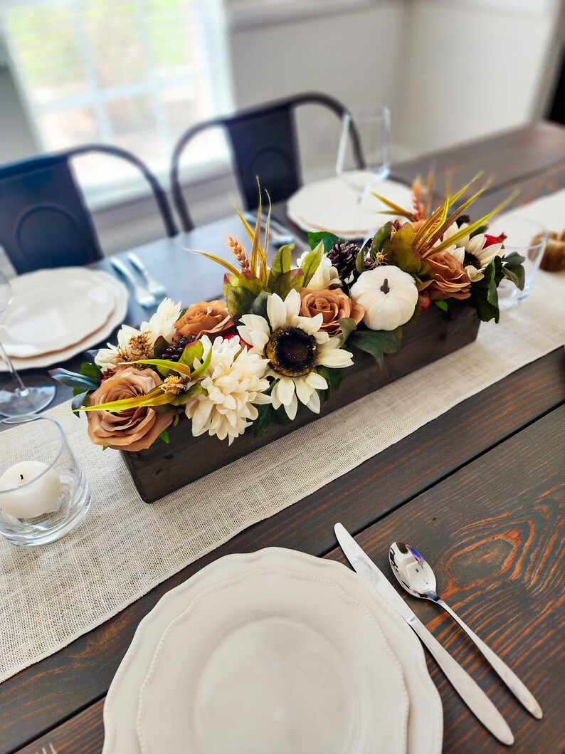 Fall Centerpiece, Fall Decor, Pumpkin Decor, Sunflower Centerpiece