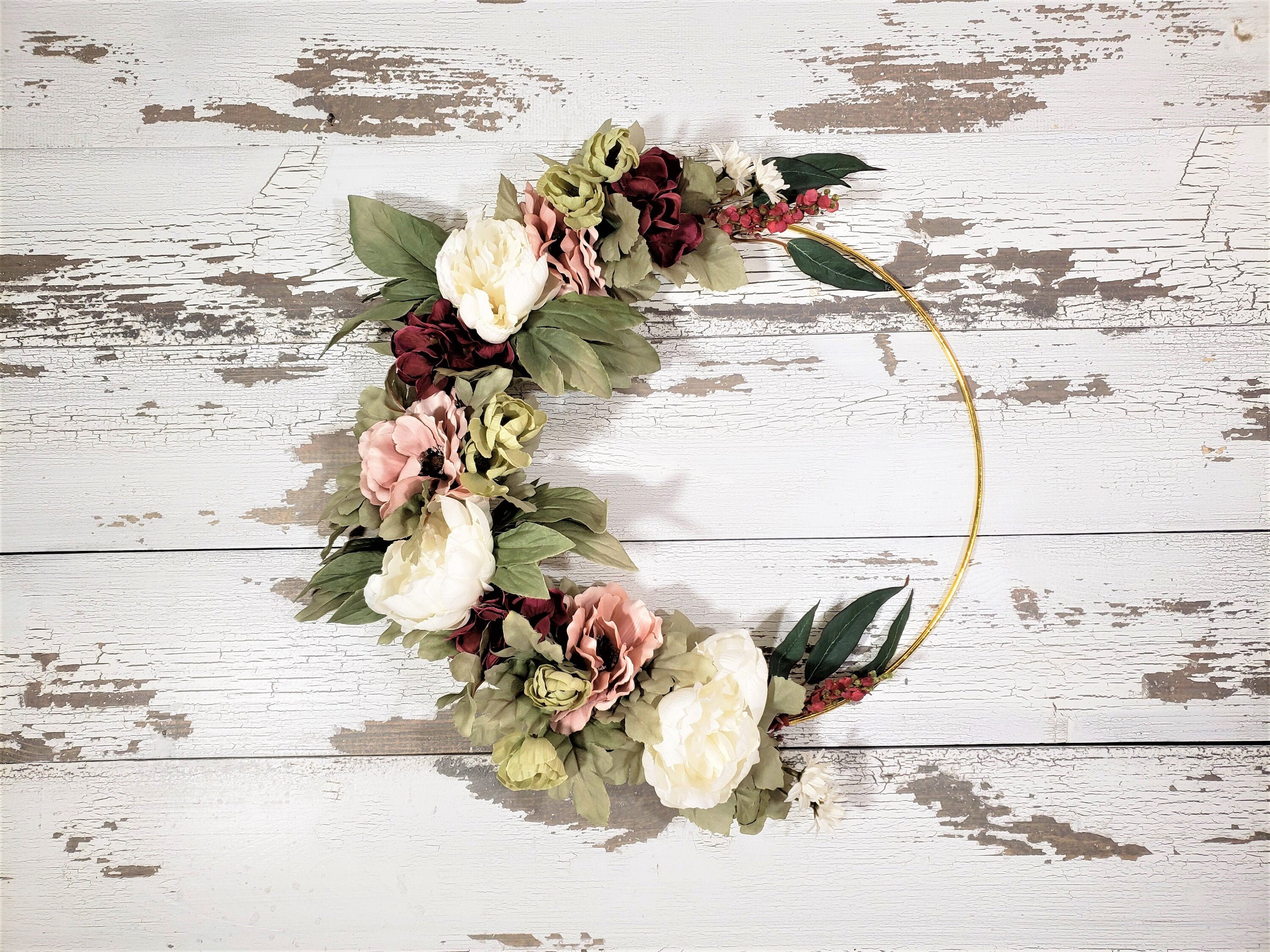 Hello Fall 12 Hoop Wreath