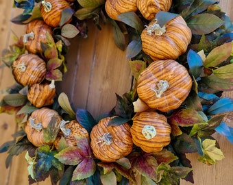 Fall Pumpkin Wreath, Pumpkin Wreath, Fall Wreath with Pumpkins, The Pumpkin Patch Wreath