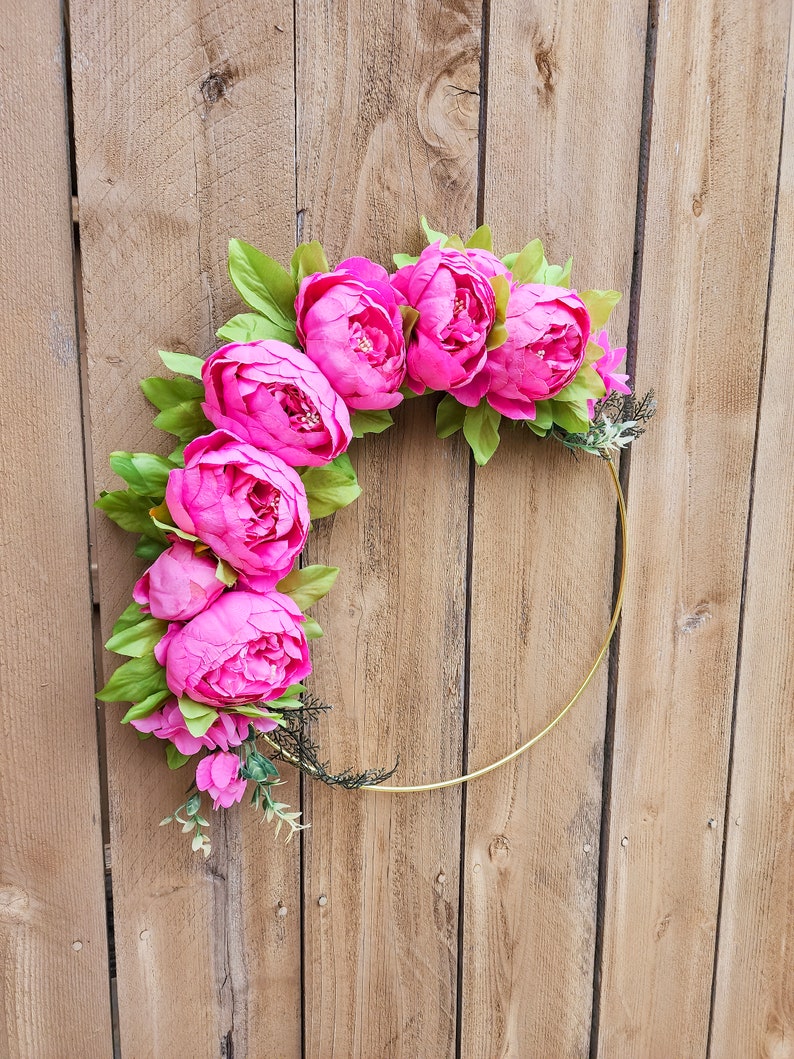 Pink Peony Wreath, Pink Peony Wreath for Front Door, Pink Decor, Pink Wreath, Spring Summer Wreath for Outside 画像 7