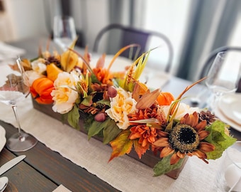 Fall Centerpiece, Fall Decor, Pumpkin Decor, Sunflower Centerpiece, Pumpkin Centerpiece, Fall Pear Decor