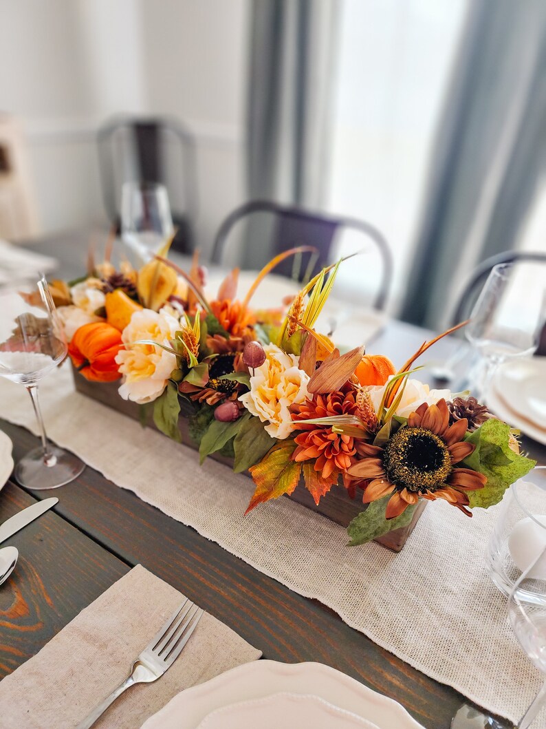 Fall Centerpiece, Fall Decor, Pumpkin Decor, Sunflower Centerpiece