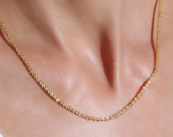 Dainty Gold Chain, Gold Chain Necklace, Gold Necklace, Thin Gold Necklace, Gold Layering Necklace, Gold Plated Necklace, Gold Plated Chain