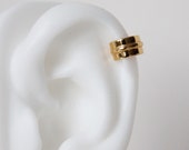 24K Yellow Gold Vermeil Ear Cuff, Sterling Silver Gold Plated Ear Cuff, Gold Cuff, Gold Vermeil Cuff