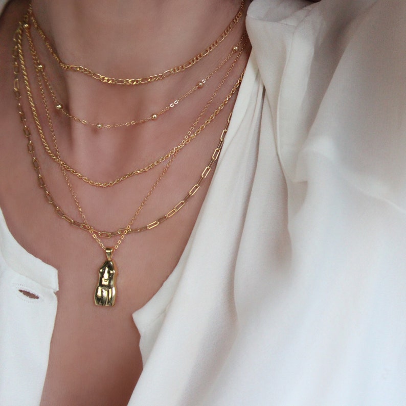 Gold Paperclip Chain Necklace Women's Layering Necklace Etsy UK