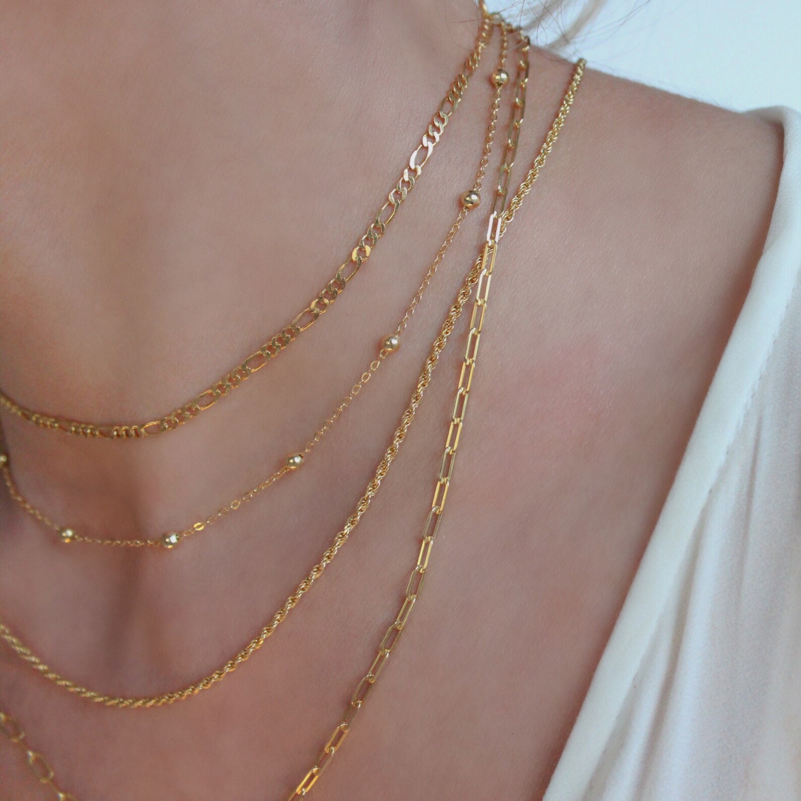 Gold Paperclip Chain Necklace Women's Layering Necklace Etsy UK
