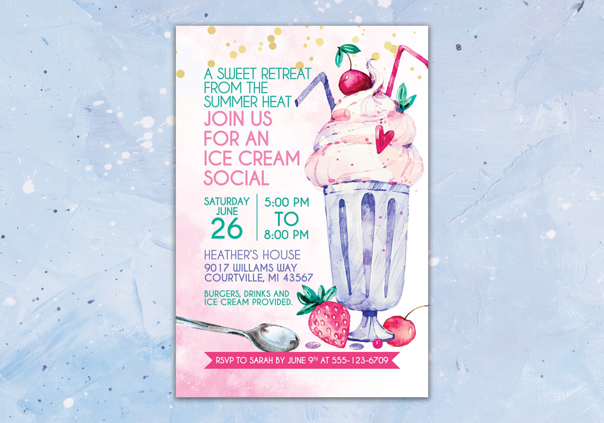 Ice Cream Bar Sign Free Printables