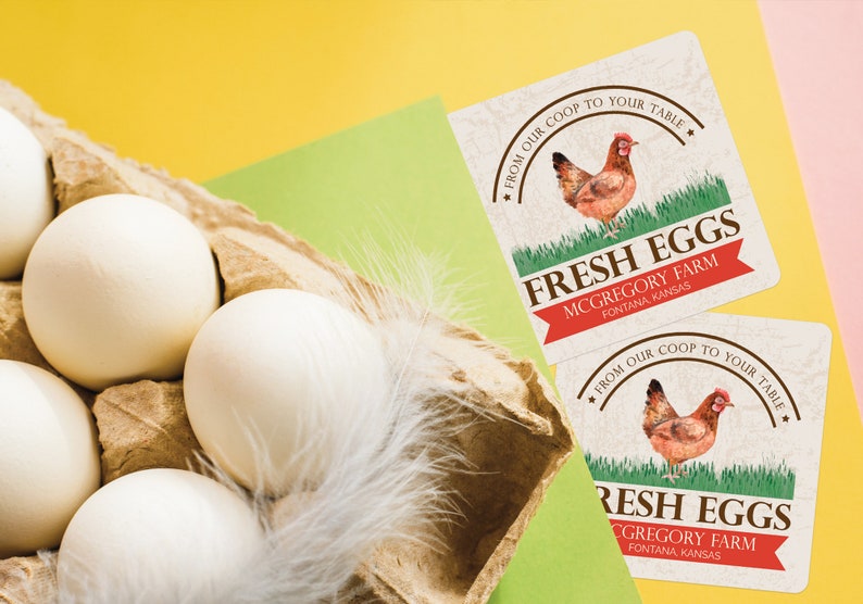 Egg Carton Label Farm Fresh Egg Sticker Egg Carton Stickers | Etsy