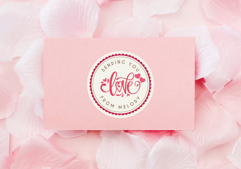 Sending You Love Mailing Sticker Happy Mail Stickers Snail Etsy