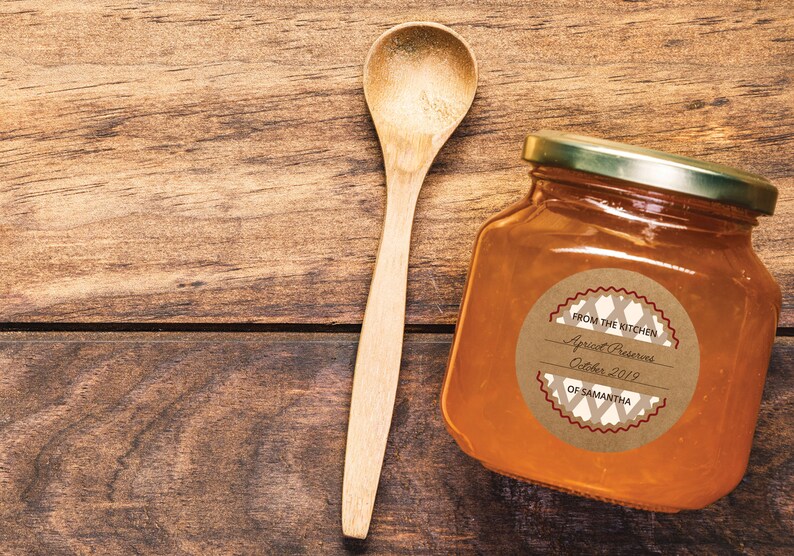 Kraft Canning Label Rustic Jar Label Jelly Jar Stickers Etsy