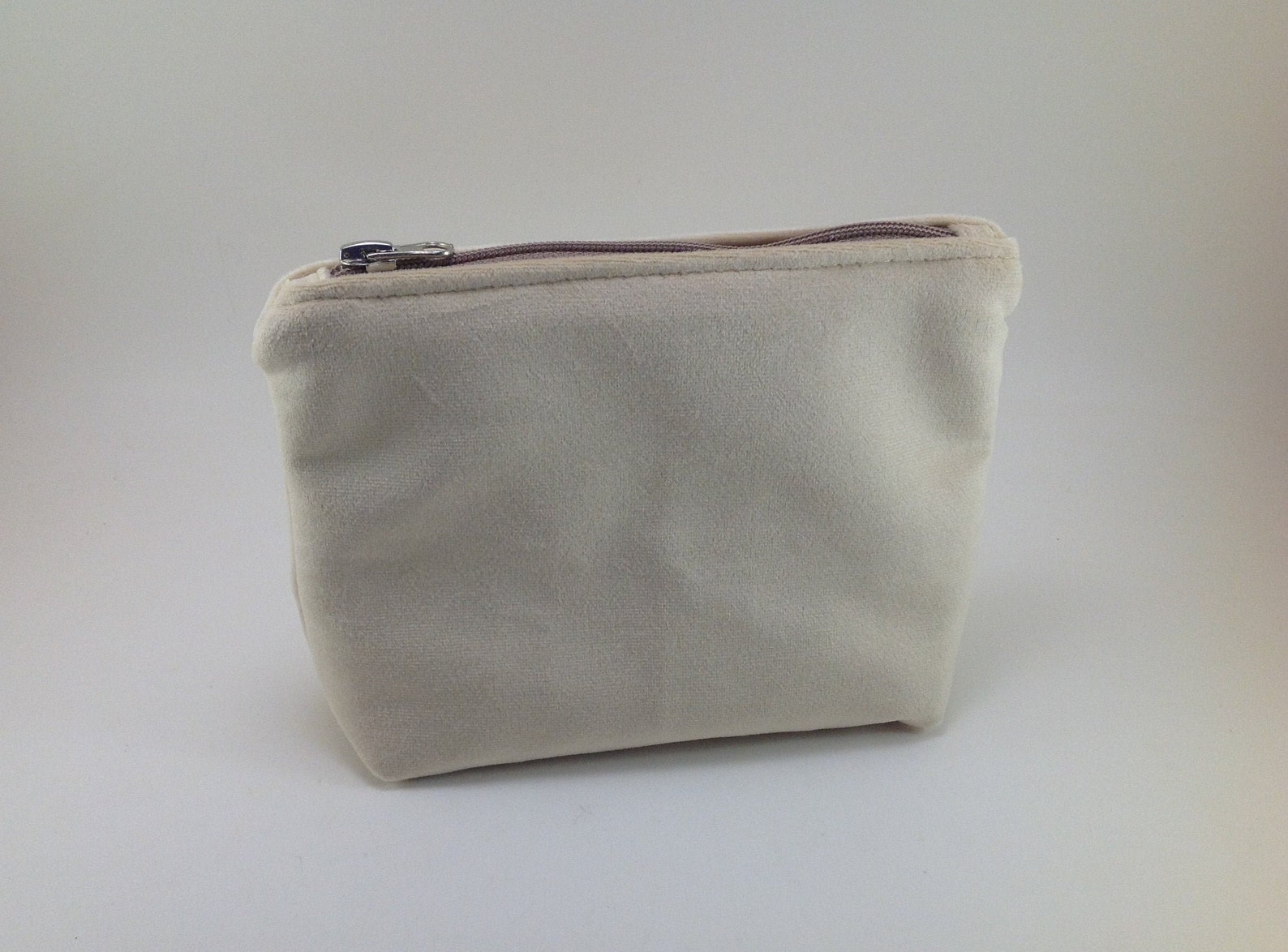 Milky White Cosmetic Bag Classic Makeup Bag Zippered Pouch Etsy