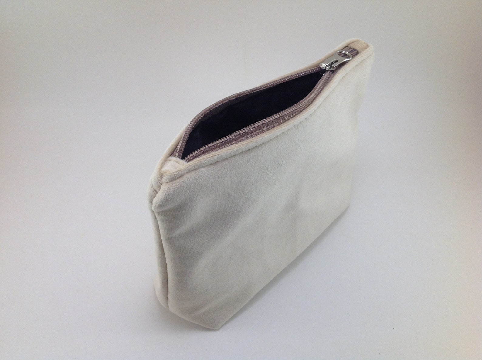 Milky White Cosmetic Bag Classic Makeup Bag Zippered Pouch - Etsy