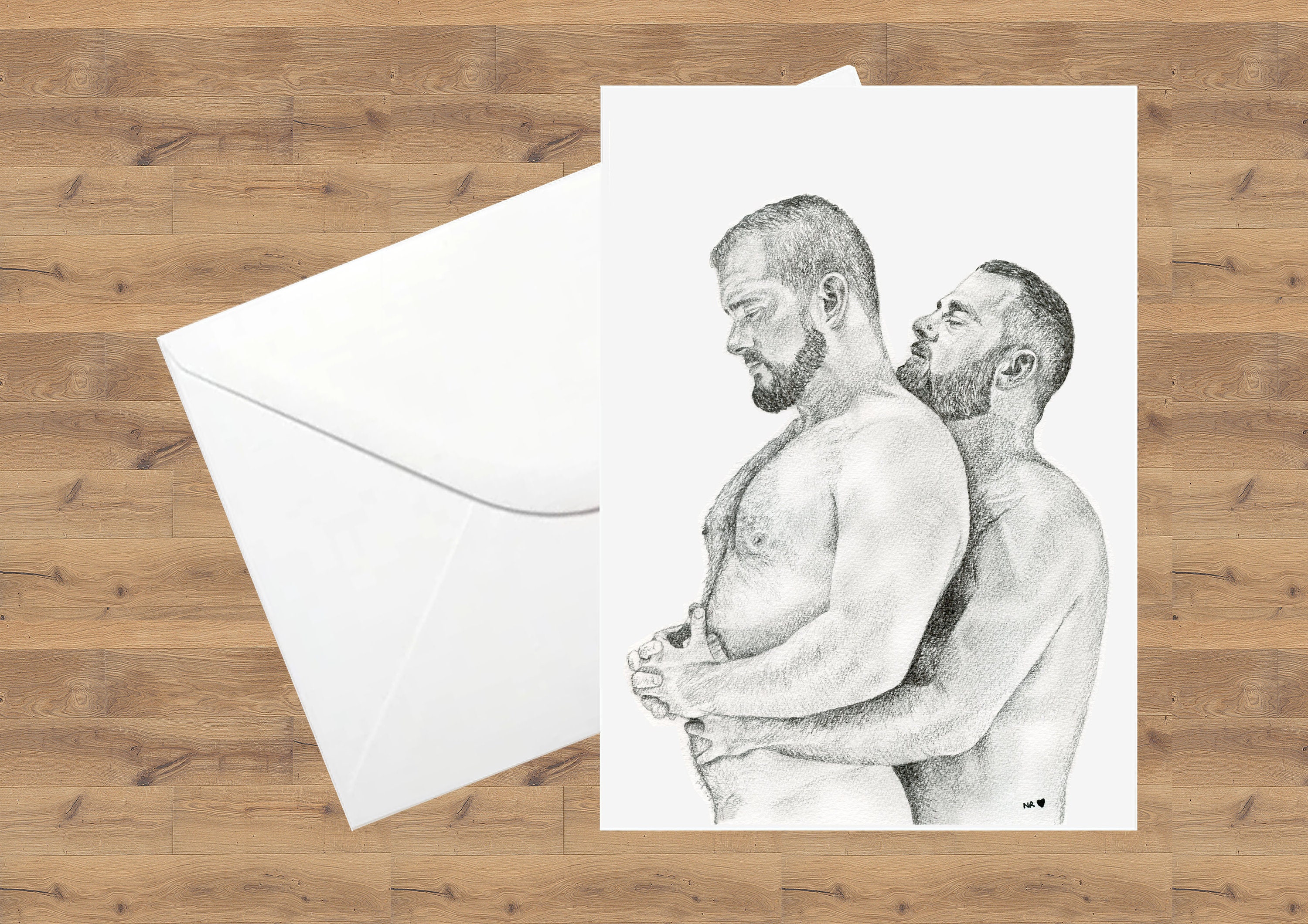 Gay Art Print Greetings Card Gay Birthday Gay Anniversary Gay Etsy