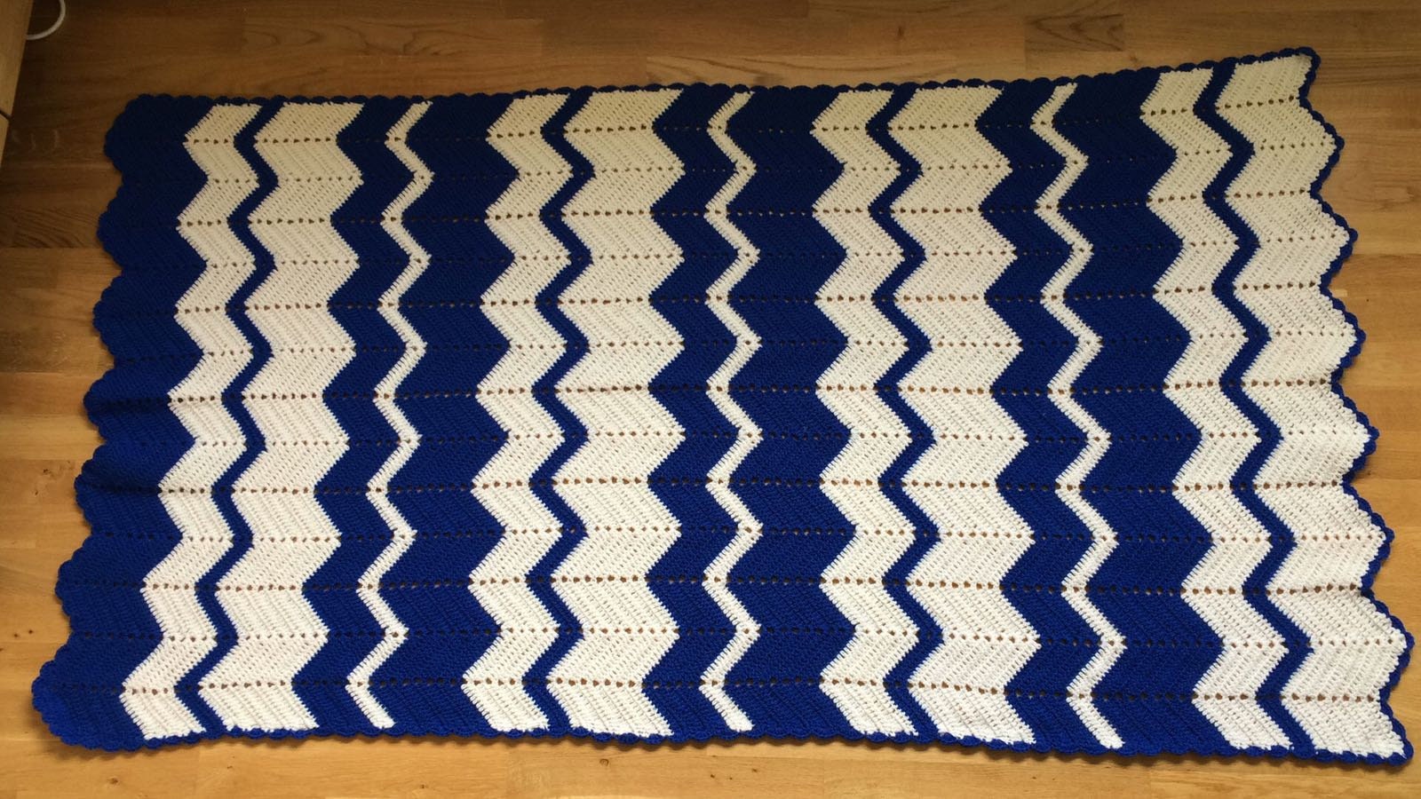 Beautiful Handmade Crochet Blue and White 100 Wool Blanket Etsy Hong Kong