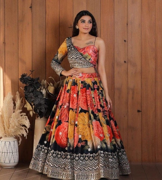 Wedding Lehenga Choli for Women Designer Multi Colored Bollywood