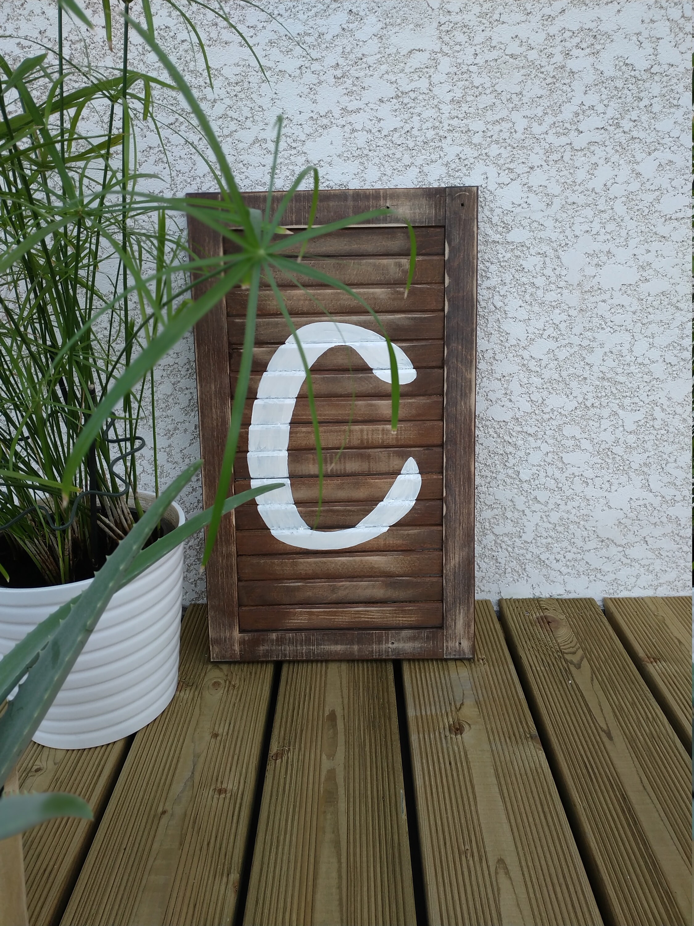 Panneau Deco Persienne Lettre C