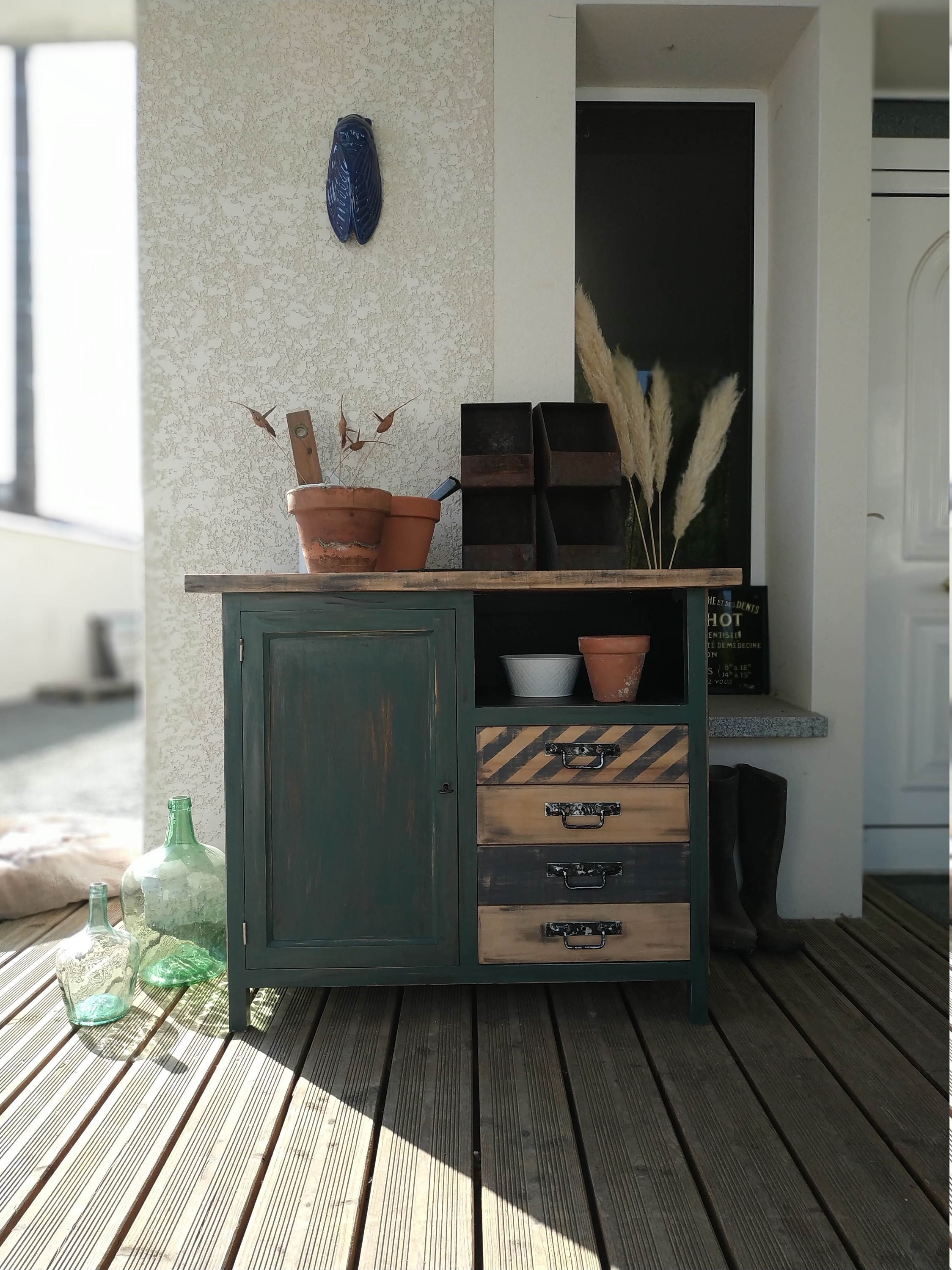 meuble Etabli Vert