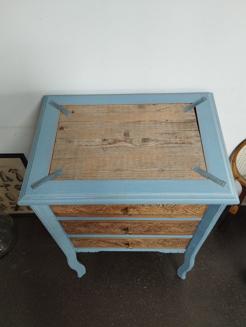 Petit Meuble Bohème Commode Bois Sculpté image 6