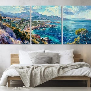Corsica Canvas Print, Sea Coast Canvas Art, Corsica Wall Art, Corsica Poster, Corsica Wall Decor, Framed and Ready to Hang