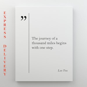 Lao Tzu Quote Canvas Print, Motivational Quotes, Lao Tzu Wall Art