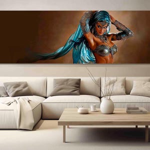 Beautiful Arabian Princess Canvas Print, Arab Painting, Large Arab Wall Art, Arabian Woman Painting, Arab Wall Decor, Framed & Ready to Hang