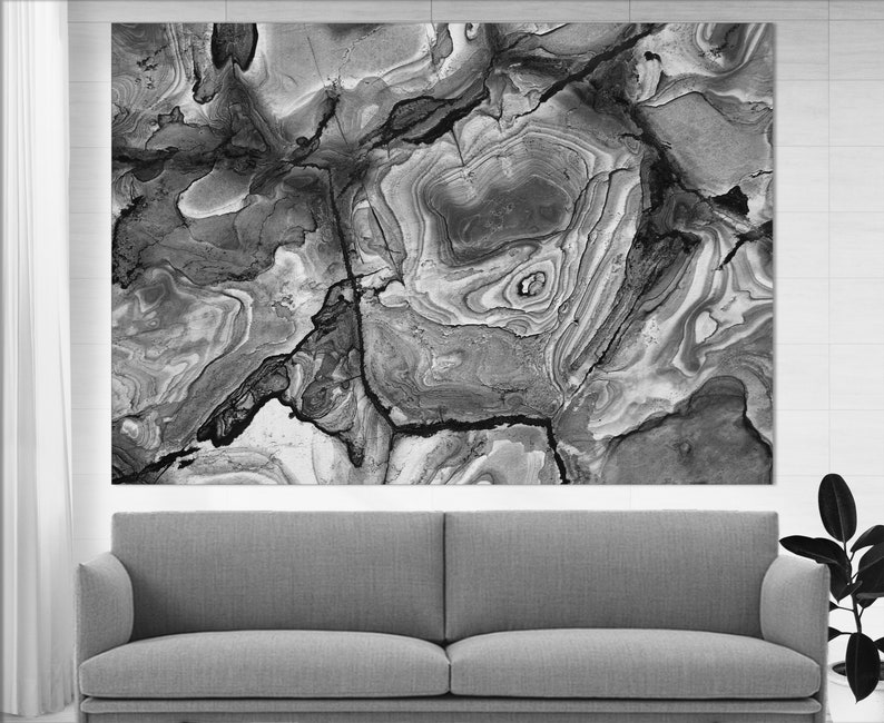 Abstract Marble Canvas Print Marble Wall Art Abstract Canvas Etsy UK