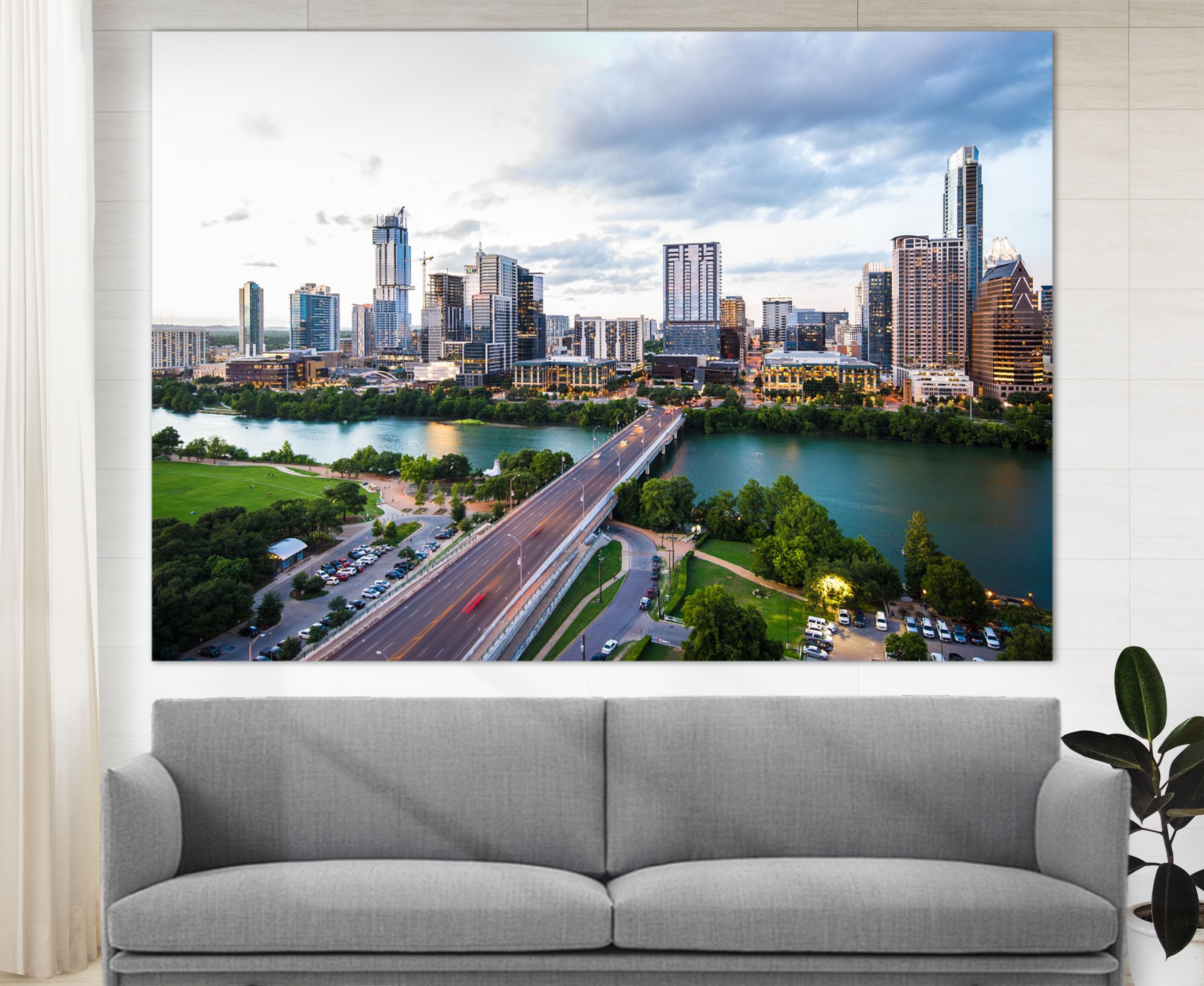Houston Canvas Print Houston Skyline Houston Wall Art Houston Etsy UK